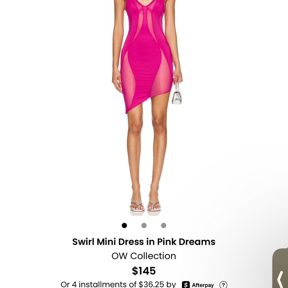 OW Collection Swirl Mini Dress in Pink
